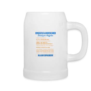 JGA Liste Junggeselle Mutprobe Bräutigam Aufgaben - Bierkrug - Weiß - Rechts