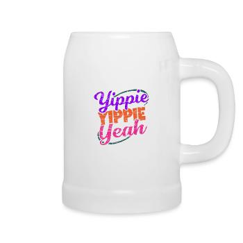 Yippie Yippie Yeah EDM Festival Musique Techno - Chope en céramique - blanc - Droite