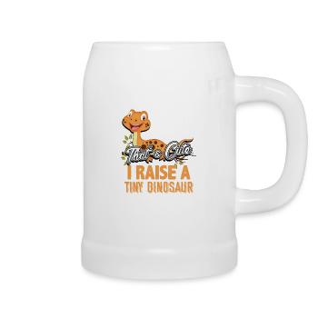 Gecko Eidechse - Bierkrug - Weiß - Rechts