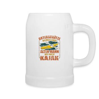Alter Mann Kajak Kajakfahren Spruch Kajakfahrer - Bierkrug - Weiß - Rechts