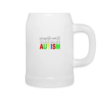 Autist, Autismus - Beer Mug - white - Right