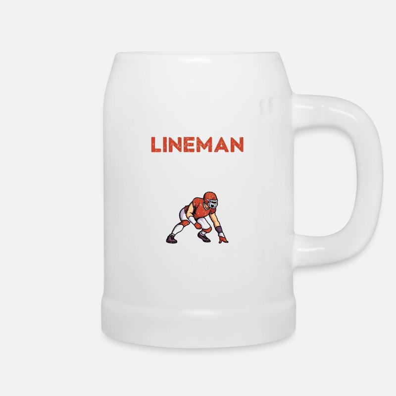 Lineman Because Quarterbacks Need Heroes Too - Bierkrug - Weiß