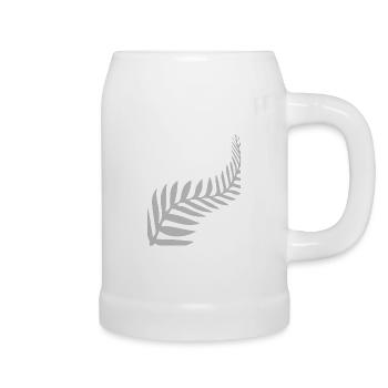 Plumes de plumes maories - Chope en céramique - blanc - Droite