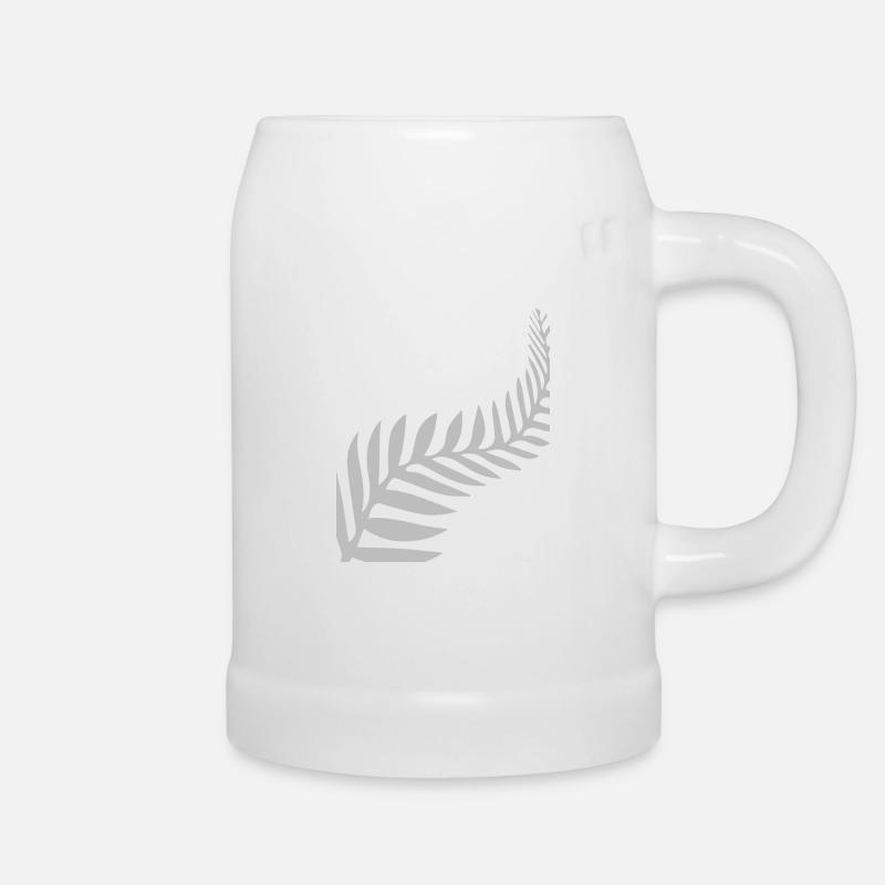 Maori Feder Federn - Bierkrug - Weiß