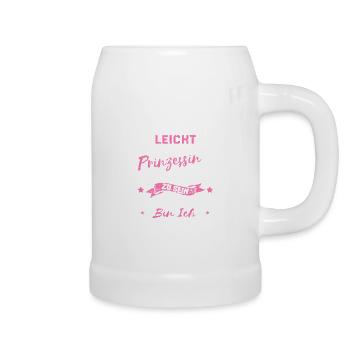 Lustig Polizistin Polizei Frau Prinzessin Geschenk - Bierkrug - Weiß - Rechts