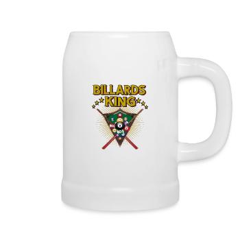 Billard Snooker - König des Billards - 8 Pool - Bierkrug - Weiß - Rechts