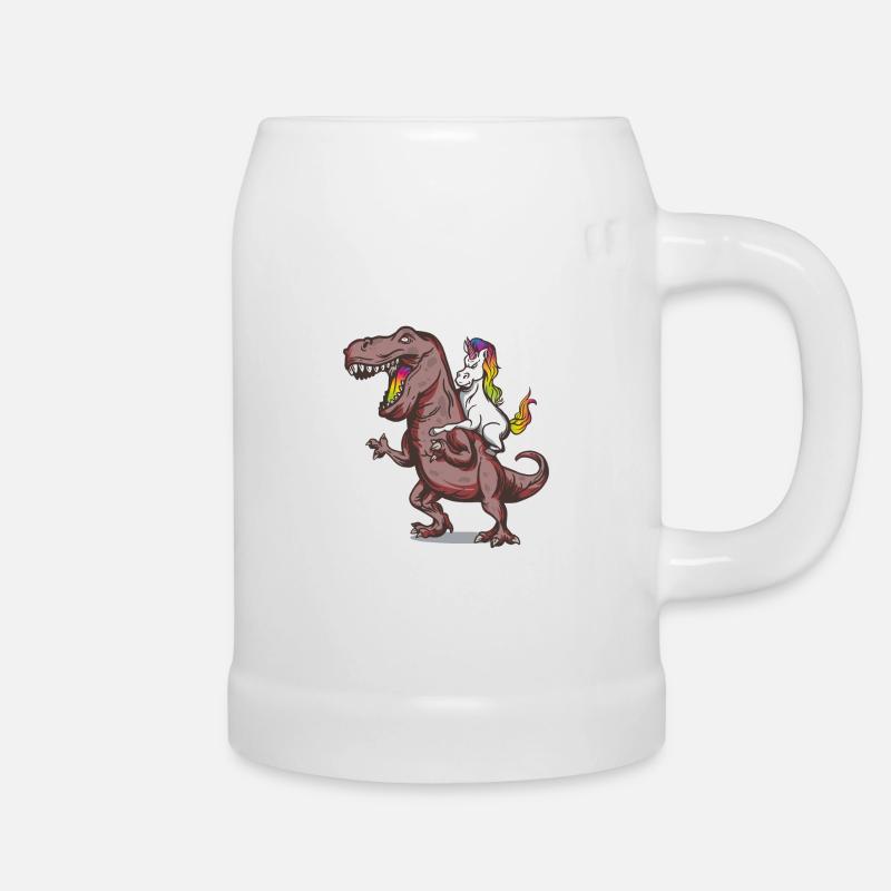 Rex Einhorn Dino - Bierkrug - Weiß