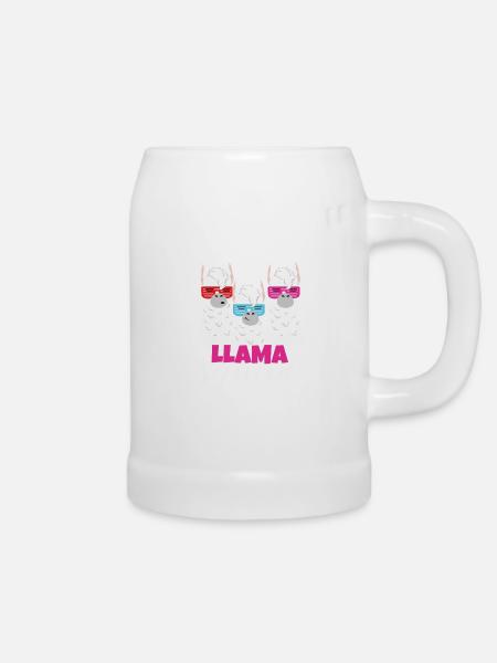 Lama Lama Squad Lama und Alpakas Alpaka - Bierkrug - Weiß