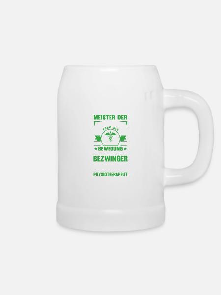 Lustig Physios Physiotherapeut Spruch Geschenk - Bierkrug - Weiß