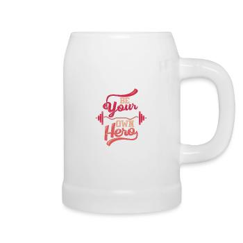 Fitness - Bierkrug - Weiß - Rechts