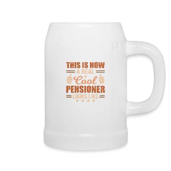 Cooler Pensionär - Bierkrug - Weiß - Rechts
