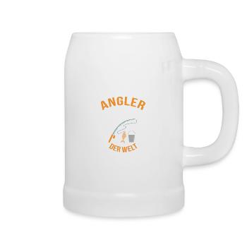 Bester Angler Papa Der Welt Angeln - Bierkrug - Weiß - Rechts
