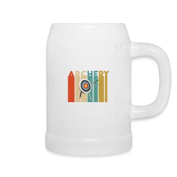 Tir à l'arc archer hobby cadeau flèche - Chope en céramique - blanc - Droite