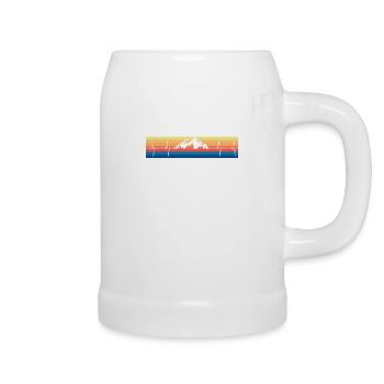 Berge Herzschlag - Bierkrug - Weiß - Rechts