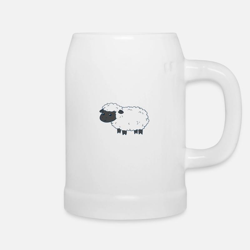 Cute Sheep - Bierkrug - Weiß