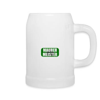 Maurermeister Geschenk Meisterprüfung bestanden - Bierkrug - Weiß - Rechts