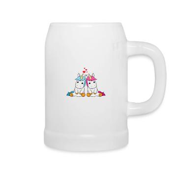 Best Friends Ever Bff Best friends licornes - Chope en céramique - blanc - Droite