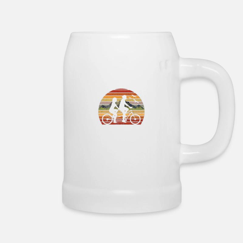 Tandem driving - Beer Mug - white