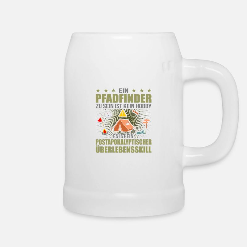 Ein Pfadfinder Sein Ist Kein Hobby Pfadi Spruch Lu - Bierkrug - Weiß