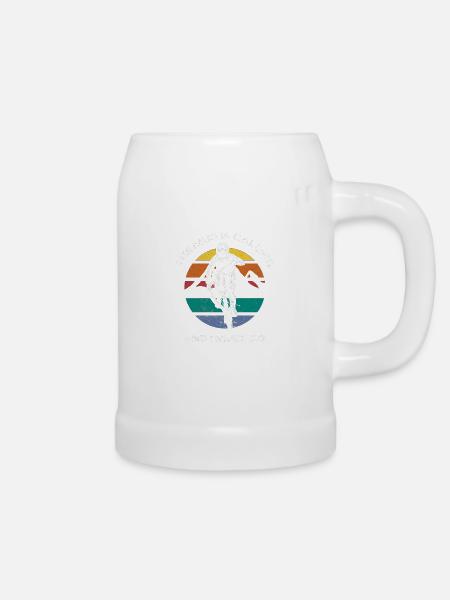 Der Schlamm Ruft Mountainbiker - Bierkrug - Weiß