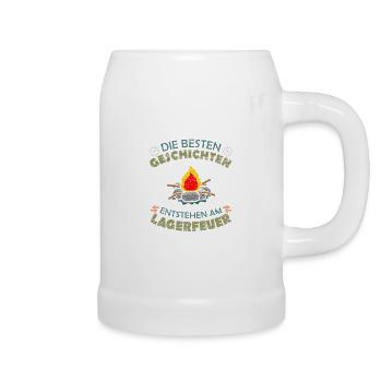 Beste Geschichten Entstehen Am Lagerfeuer Pfadfind - Bierkrug - Weiß - Rechts