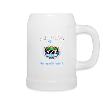 40. Geburtstag Billard Geschenk 40 Jahre Billiard - Bierkrug - Weiß - Rechts