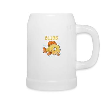 Blubb Goldfisch Süßer Fisch Aquarium Fischchen - Bierkrug - Weiß - Rechts