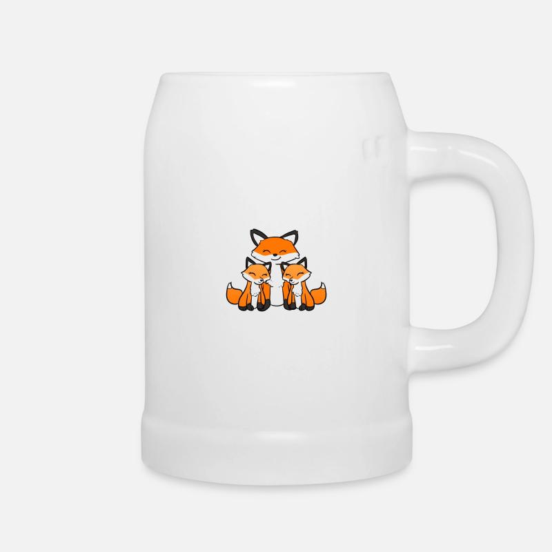 Twin Fox - Bierkrug - Weiß