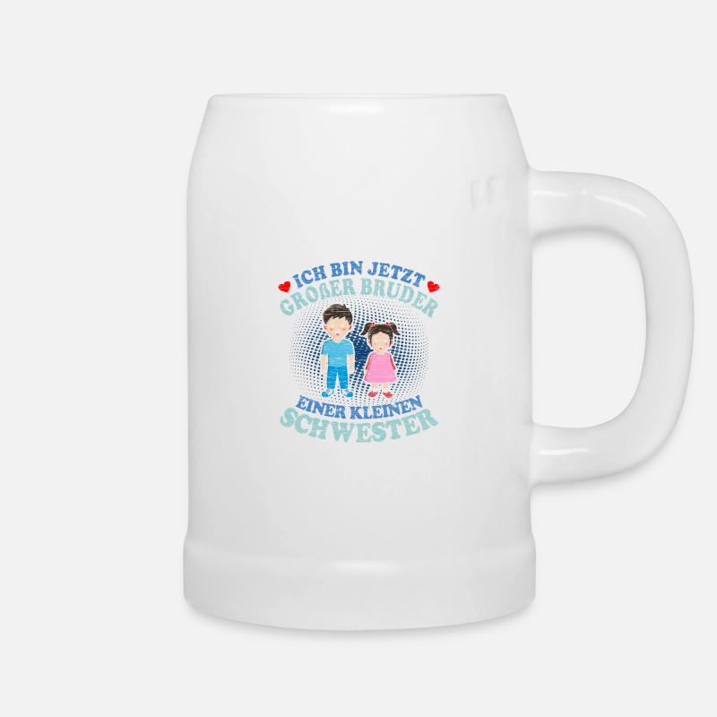 Großer Bruder Kleine Schwester - Bierkrug - Weiß