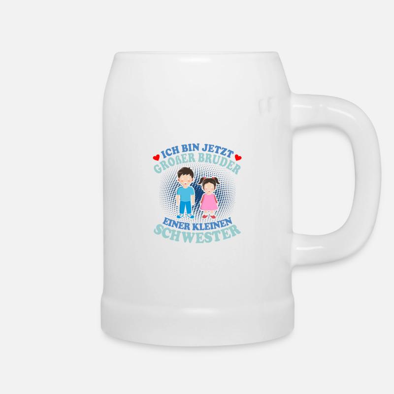 Großer Bruder Kleine Schwester - Bierkrug - Weiß