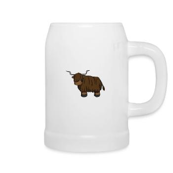 Scottish Highland Cattle - Beer Mug - white - Right