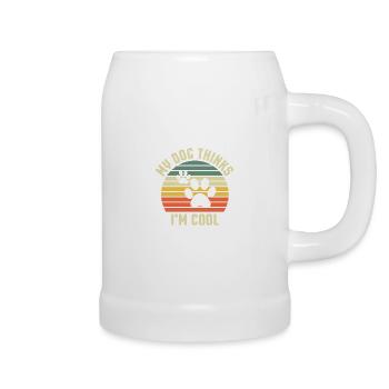 Hundeliebhaber Geschenk - Bierkrug - Weiß - Rechts