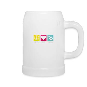 Hundeliebhaber Geschenk - Bierkrug - Weiß - Rechts