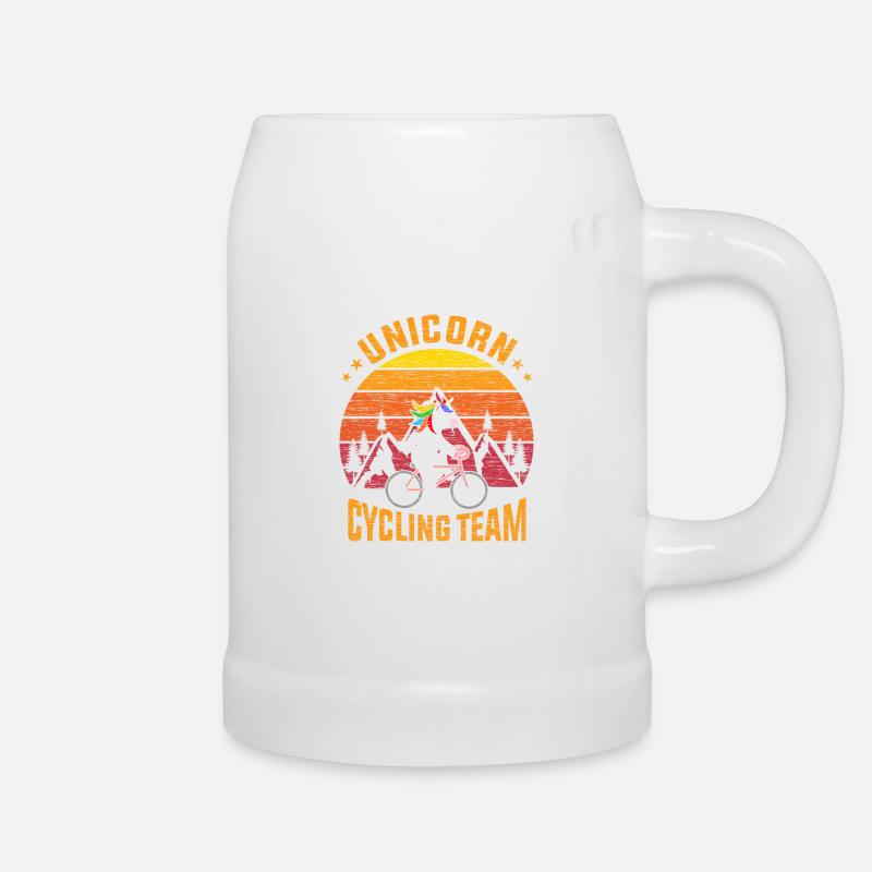Unicorn Cycling Team - Bierkrug - Weiß