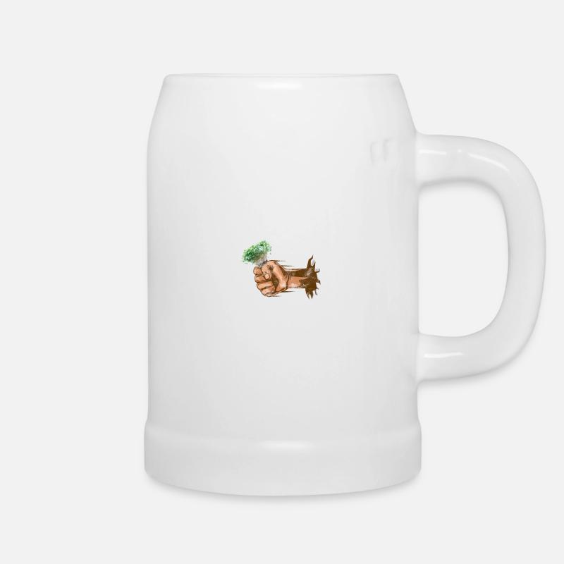 Einfach mal die Kresse halten - Bierkrug - Weiß