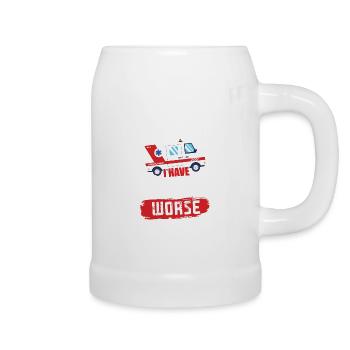 Détendez-vous, j'ai vu pire design pour un - Chope en céramique - blanc - Droite