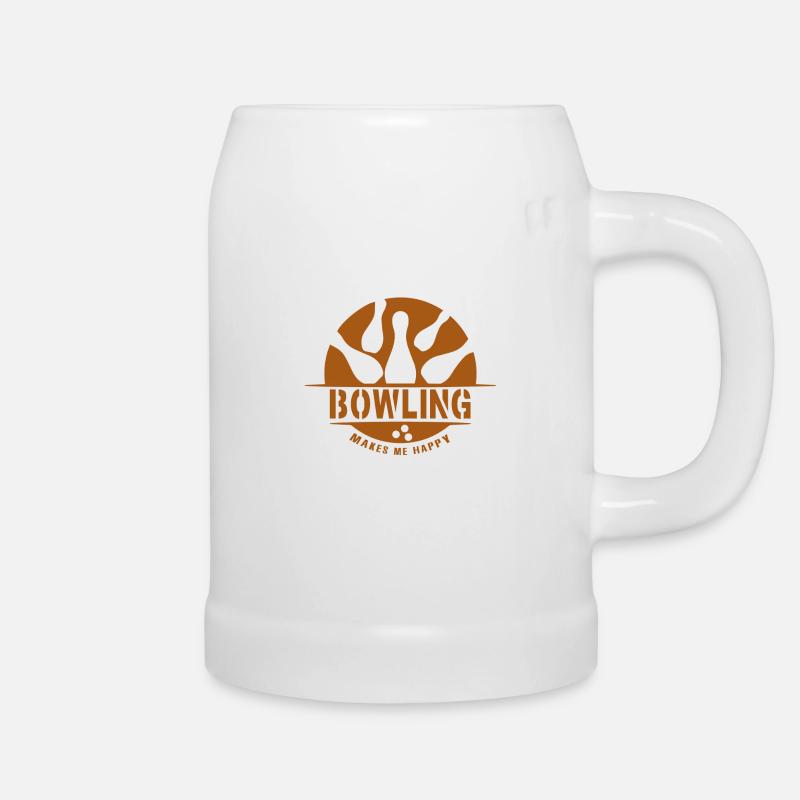 Bowling boules de bowling bowling bowler - Chope en céramique - blanc