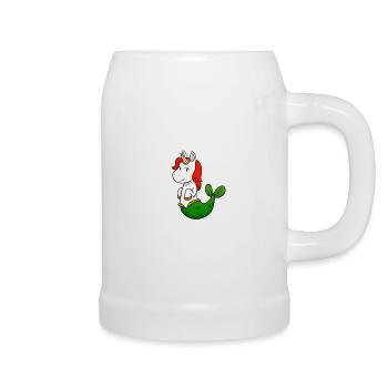 Unicorn Sticker - Bierkrug - Weiß - Rechts