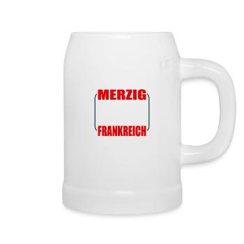 Merzig Saarland Saarländer - Bierkrug - Weiß - Rechts