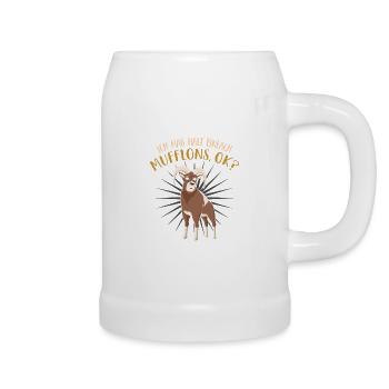 Mufflon - Bierkrug - Weiß - Rechts