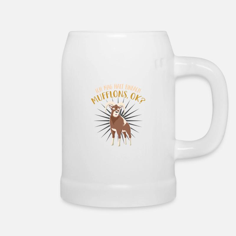 Mufflon - Bierkrug - Weiß