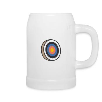 Bogenschießen Archery Target - Bierkrug - Weiß - Rechts