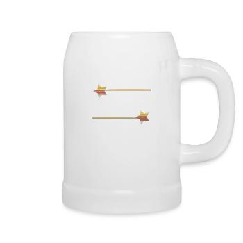 Star falling star line - Beer Mug - white - Right