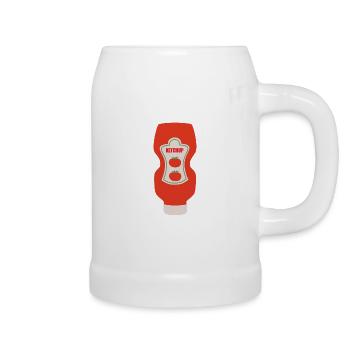Ketchup - Bierkrug - Weiß - Rechts