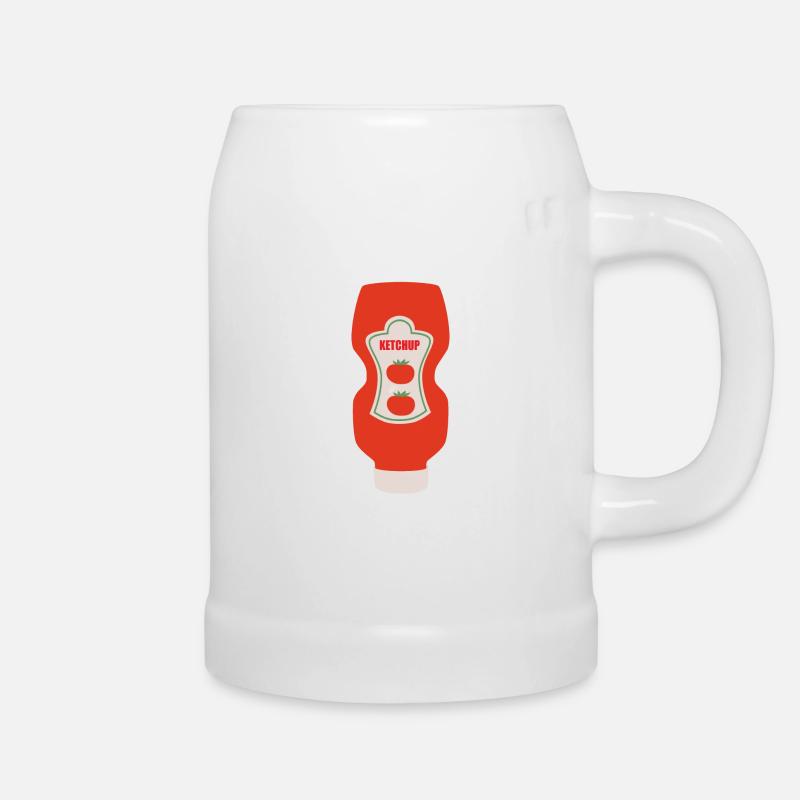 Ketchup - Chope en céramique - blanc