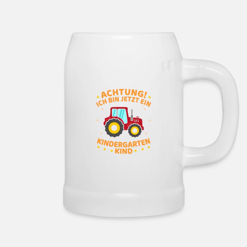 Ich Bin Jetzt Ein Kindergartenkind Traktor - Bierkrug - Weiß