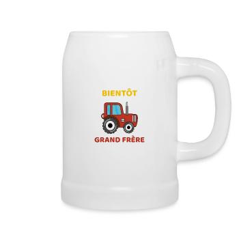 Bientôt Grand Frère Traktor - Bierkrug - Weiß - Rechts
