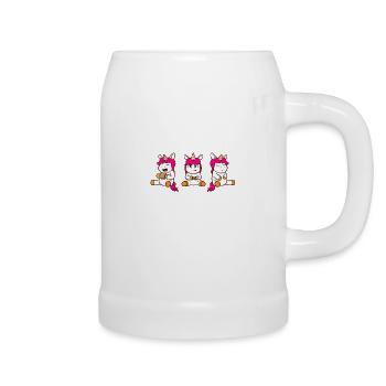 Fille de gamer licorne de jeu - Chope en céramique - blanc - Droite