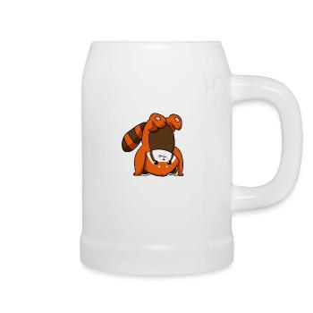 Red panda - Beer Mug - white - Right