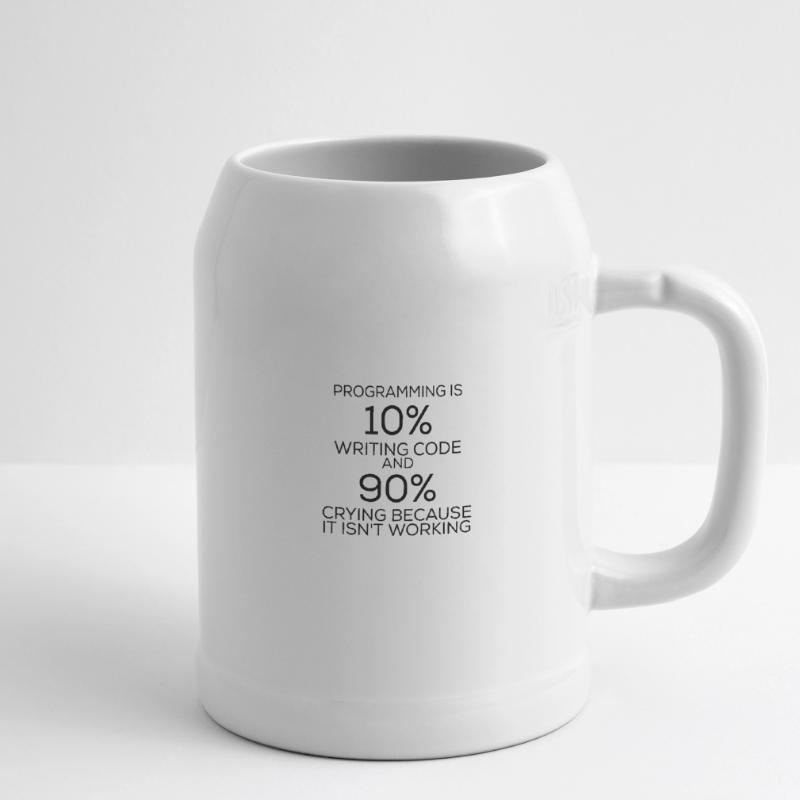 Funny saying programming programming Beer Mug